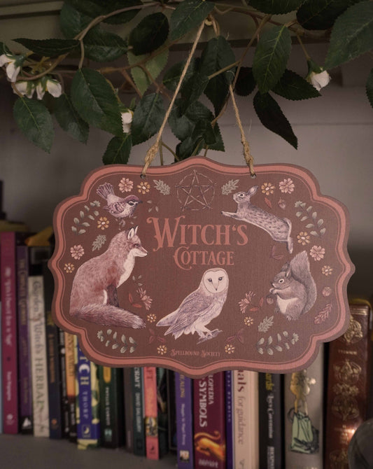 Woodland Animals Witch's Cottage Wall Hanging