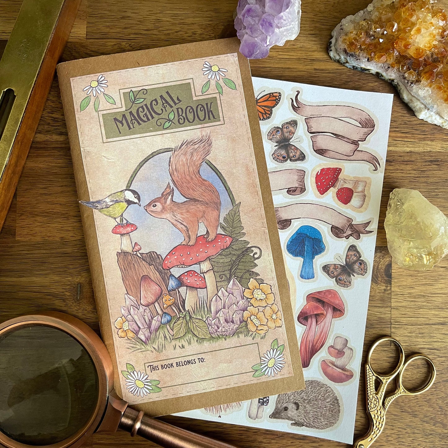 Woodland Friends Notebook and Stickers